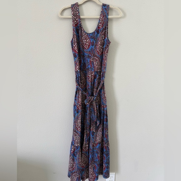 Talbots Blue and Pink Paisley Maxi Dress - Picture 6 of 8